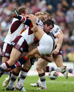Sydney Roosters beated by Manly Sea Eagles Brookvale NRL Round 13 2008